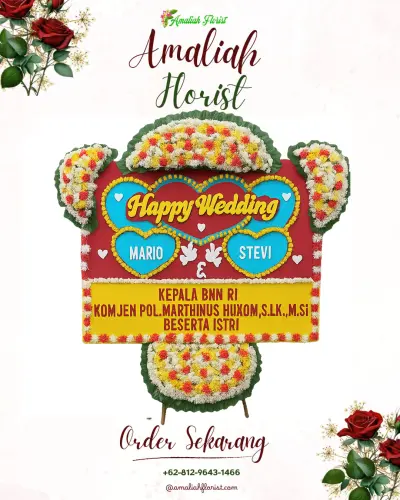 Karangan Papan Bunga Pernikahan di Cimanggu I